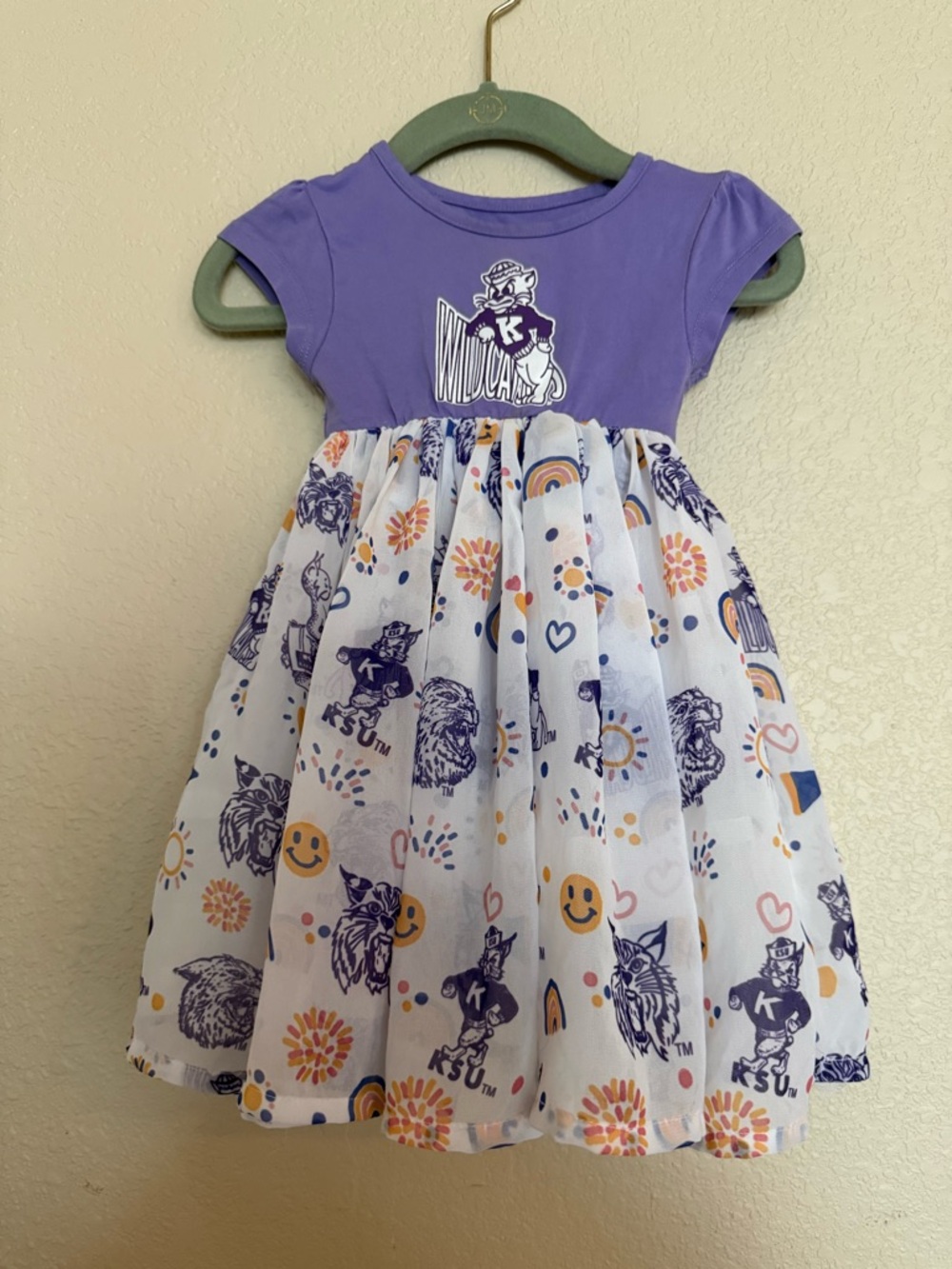 KSU Wildcats Purple & White Baby Girls' Dress 12 months